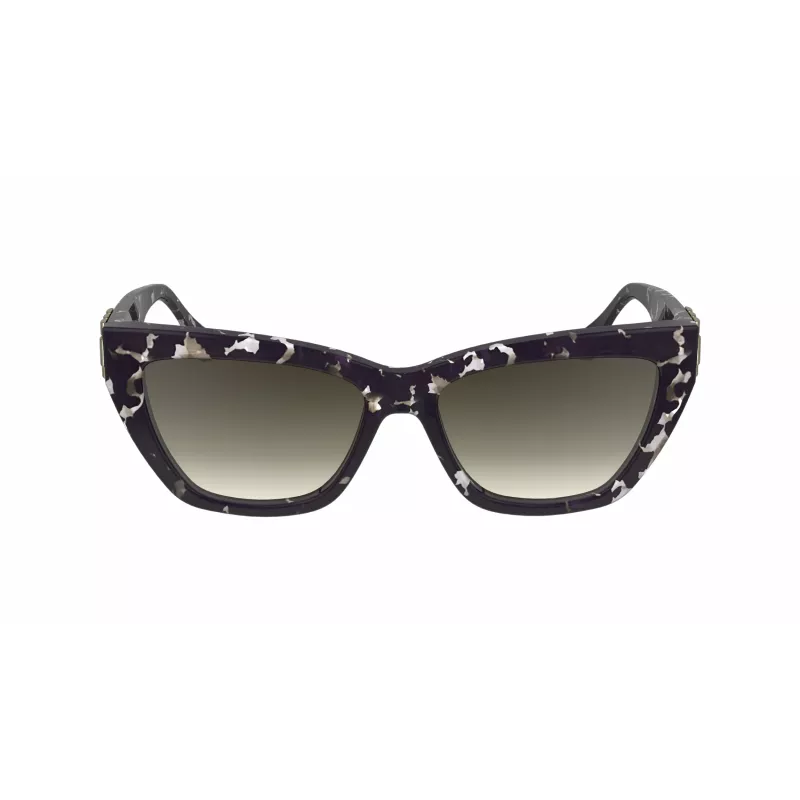 Victoria Beckham VB668S5516010 Sieviešu kvadrātveida saulesbrilles - Melns acetāta rāmis, Pelēkas CR-39 lēcas, 55 mm