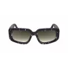 Victoria Beckham VB670S-010 Sieviešu lielizmēra kvadrātveida saulesbrilles, melns acetāts, pelēka lēca, 54 mm