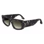 Victoria Beckham VB670S-010 Sieviešu lielizmēra kvadrātveida saulesbrilles, melns acetāts, pelēka lēca, 54 mm