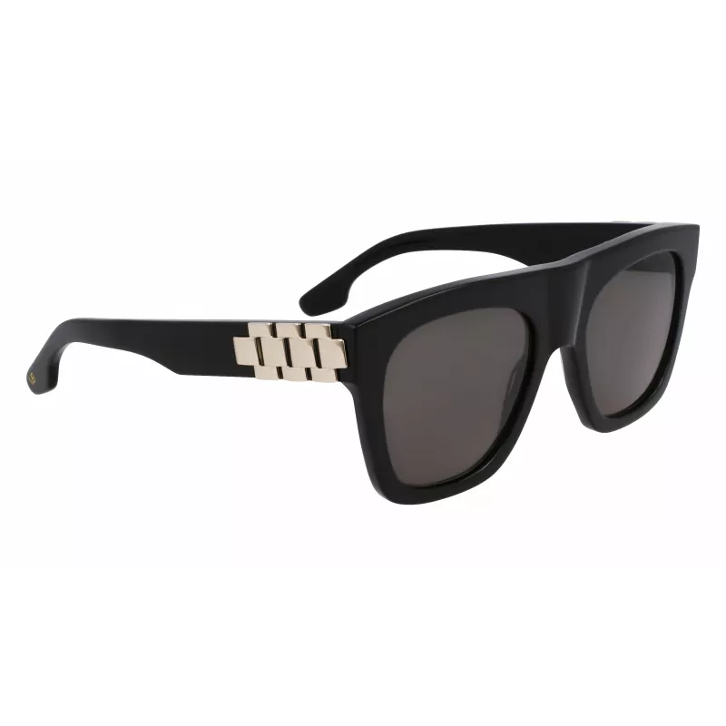 Victoria Beckham VB675S5220001 Sieviešu saulesbrilles - Melns acetāta rāmis, Pelēkas polikarbonāta lēcas, 52 mm