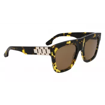 Victoria Beckham VB675S5220012 Sieviešu saulesbrilles, melns acetāta rāmis, tumši pelēkas polikarbonāta lēcas, 52 mm