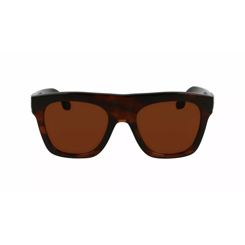 Victoria Beckham VB675S5220227 Sieviešu lielizmēra kvadrātveida saulesbrilles, tumši Havana, gradienta pelēkas lēcas, 52mm