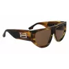 Victoria Beckham VB676S Sieviešu saulesbrilles - Havana brūns acetāta rāmis ar brūnām gradienta lēcām - 55/14/145 mm
