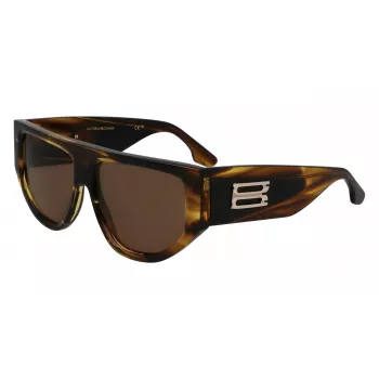 Victoria Beckham VB676S Sieviešu saulesbrilles - Havana brūns acetāta rāmis ar brūnām gradienta lēcām - 55/14/145 mm