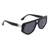 Victoria Beckham VB681S5815001 Sieviešu kvadrātveida saulesbrilles, melns acetāta rāmis, pelēkas lēcas 58mm