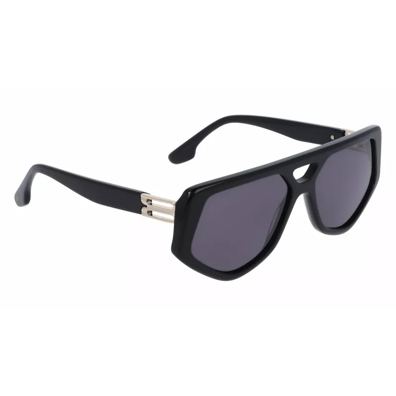 Victoria Beckham VB681S5815001 Sieviešu kvadrātveida saulesbrilles, melns acetāta rāmis, pelēkas lēcas 58mm