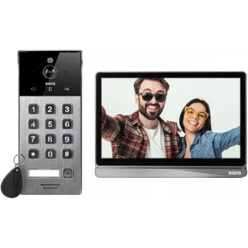 Video durvju zvans EURA VDP-30C5 Tuya, 1080p, Wi-Fi, divvirzienu audio, PIR kustības detekcija, nakts redzamība, IP54, bezvadu zvans