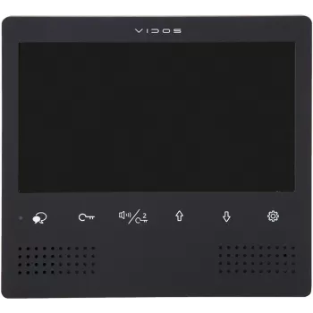 VIDOS DUO M1023B-2 7 collu TFT LCD video durvju telefona monitors, melns