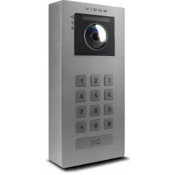 VIDOS IPX S100 Āra panelis IP video durvju stacija 2MP 1080p PoE Wi-Fi Melna