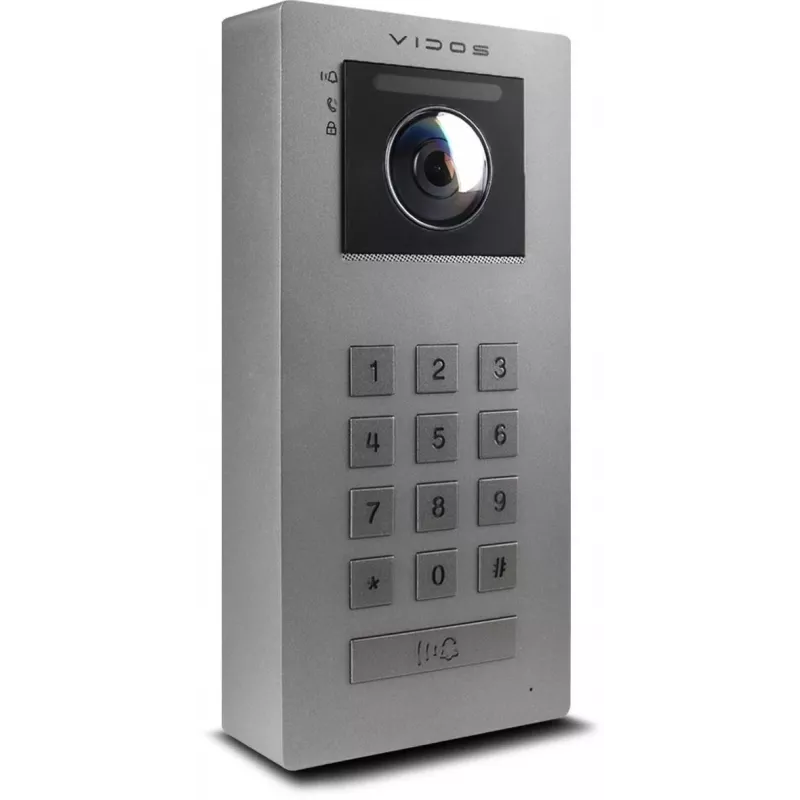 VIDOS IPX S100 Āra panelis IP video durvju stacija 2MP 1080p PoE Wi-Fi Melna