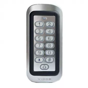 VIDOS ZS47-MF taustiņu slēdzene ar RFID lasītāju, IP65, 2000 lietotāji, 12V DC