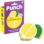 Vileda Punch elastīgs sūkļa beržamais spilventiņš, citrons, 1 gab.