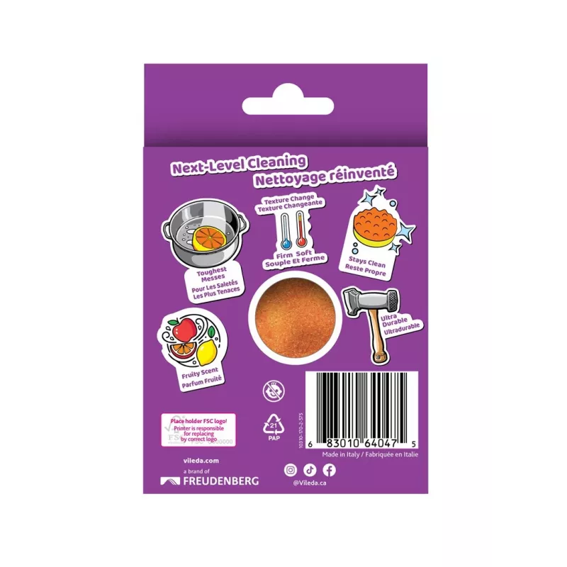 Vileda Punch Strong oranžs skrāpēšanas sūklis, 1 gabals
