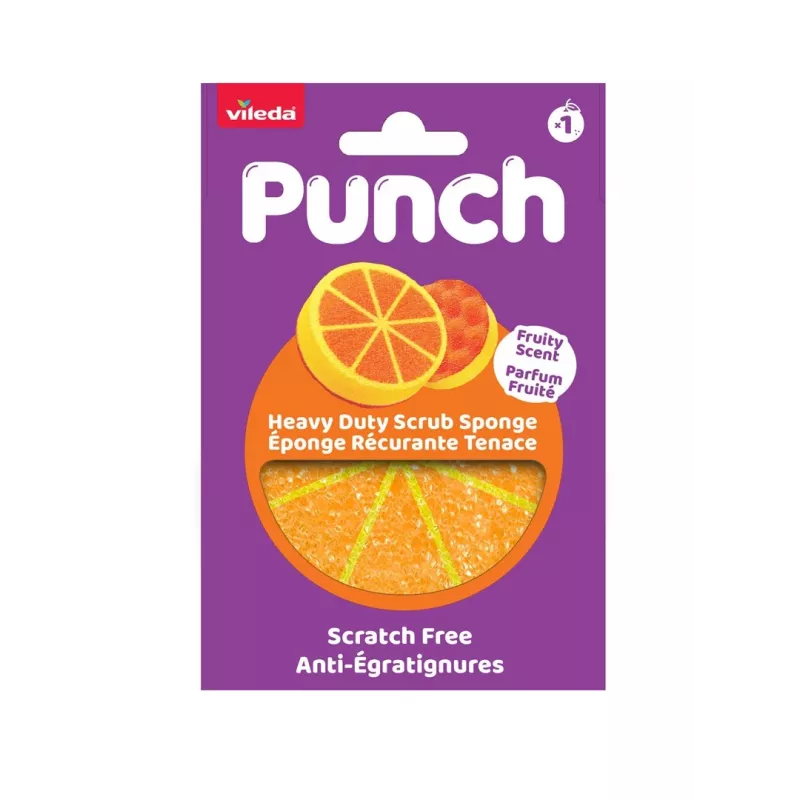 Vileda Punch Strong oranžs skrāpēšanas sūklis, 1 gabals