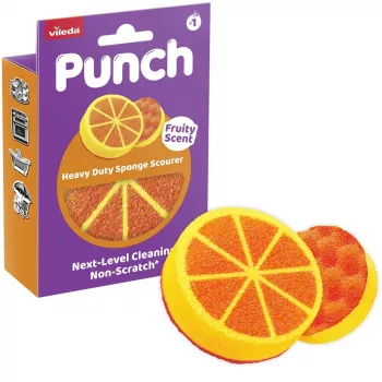 Vileda Punch Strong oranžs skrāpēšanas sūklis, 1 gabals