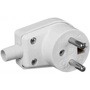 VIPLAST 220-01 Leņķa strāvas spraudnis 16A 250V IP20 Balts
