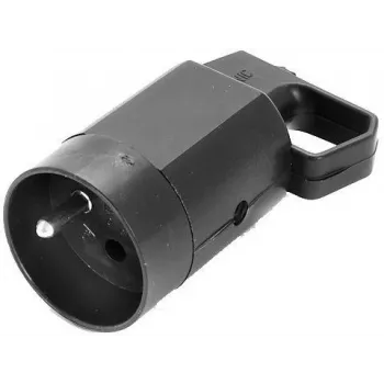 VIPLAST 315-05 Virsapmetuma kontaktligzda ar zemējumu, 2P+Z, 16A, 250V, IP20, melna