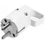 VIPLAST 325-01 Uni-Schuko kontaktdakša ar satvēriena gredzenu, 16A 250V, IP20, balta