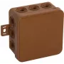 VIPLAST V5 Klik Virsmas Montāžas Tukšā Sadales Kārba, 12 Kabeļu Ievadi, Brūna, IP54, 75x75x41 mm, 035-02