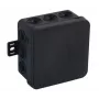VIPLAST V5 Klik Virsmas Montāžas Tukšā Sadales Kārba, 12 Kabeļu Ievadi, IP54, Melna, 75x75x41 mm, 035-05