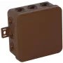 VIPLAST V6 Click Virsmas Montāžas Sadales Kārba, 12 Kabeļu Ievadi, IP54, Brūna, 85x85x41 mm, Tukšs Korpuss (036-02)