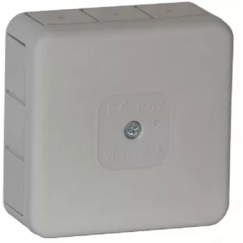 VIPLAST VP-31 Virsmas montāžas sadales kārba, 12 izlaužamās ieejas, pelēka, IP55, 85x85x37mm