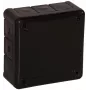 VIPLAST VP-41 Virsmas montāžas tukšā sadales kārba ar 12 kabeļu ieejām, melna, IP55, 98x98x42mm