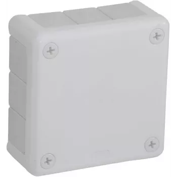 VIPLAST VP-41 Virsmas montāžas sadales kārba, tukša, 12 kabeļu ieejas, balta, IP55, 98x98x42 mm