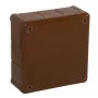 VIPLAST VP-51 Virsmas montāžas sadales kārba, 12 kabeļu ieejas, brūna, IP55, 118x118x46mm