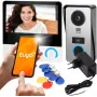 Virone VDP-67 video domofons FullHD 1080p, 7 collu krāsu LCD monitors, RFID lasītājs, Tuya Smart Wi-Fi