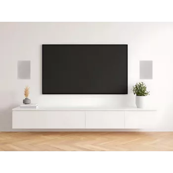 Vivolink sienas iebūvējamo skaļruņu pāris 60W 2-joslu 6,5 inch zemfrekvences skaļrunis zīda kupola augstfrekvences skaļrunis balts (VLSPIW60W)