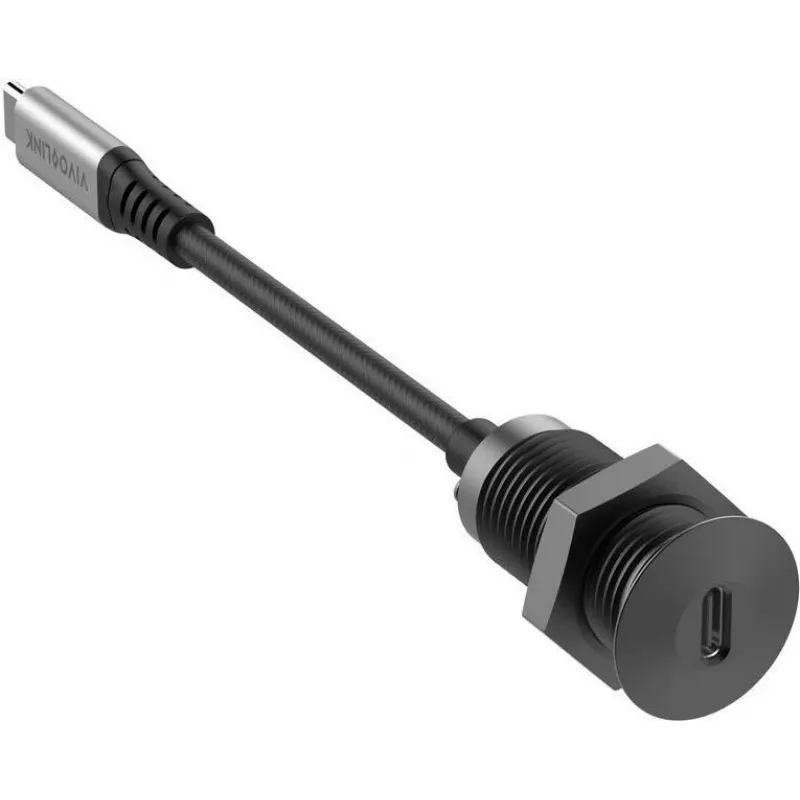 Vivolink USB-C galda ligzda melna ar 0.3 m USB-C kabeli