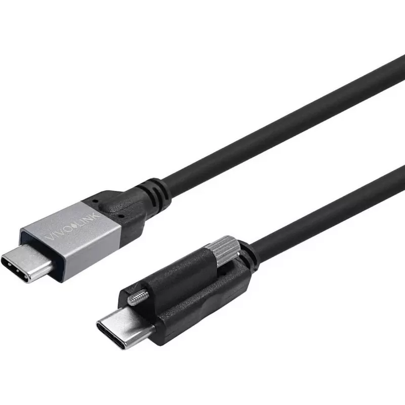 Vivolink USB-C Screw to USB-C kabelis 8m, uzņēmuma testēts, 10Gbps, PD 100W, 4K60 (PROUSBCMMS8)