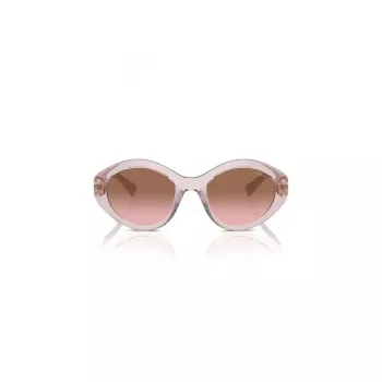 Vogue VO5576SB29421 Sieviešu saulesbrilles - Kaķacs, Caurspīdīgi rozā, Tumši pelēkas lēcas