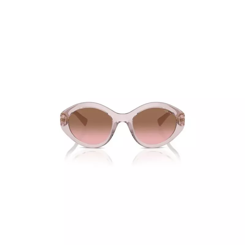 Vogue VO5576SB29421 Sieviešu saulesbrilles - Kaķacs, Caurspīdīgi rozā, Tumši pelēkas lēcas