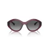 VOGUE VO5576SB2989T Sieviešu kaķacs formas saulesbrilles - Caurspīdīgs rozā rāmis, tumši pelēkas lēcas 52mm