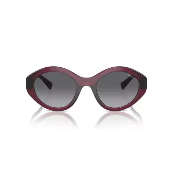 VOGUE VO5576SB2989T Sieviešu kaķacs formas saulesbrilles - Caurspīdīgs rozā rāmis, tumši pelēkas lēcas 52mm