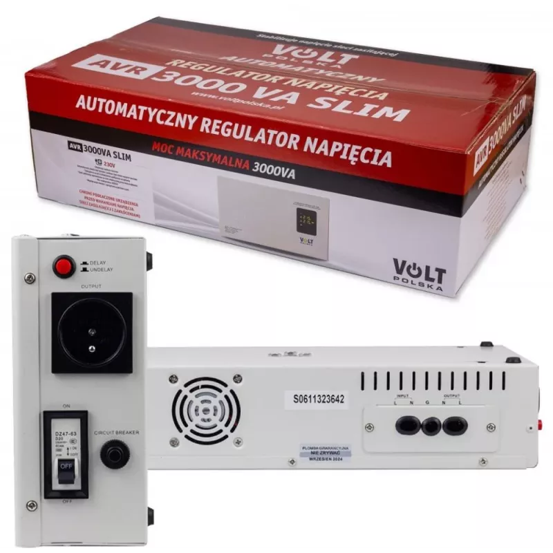 Volt Polska AVR 3000VA Slim 8% sprieguma stabilizators
