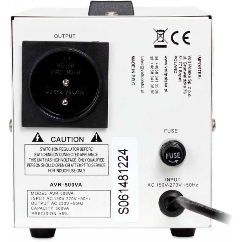 VOLT POLSKA AVR 500 sprieguma stabilizators 500VA
