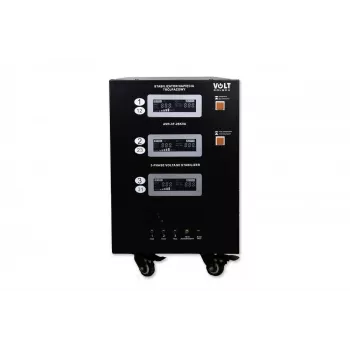 VOLT POLSKA AVR PRO 25000VA Trīsfāzu automātiskais sprieguma stabilizators ar 3% precizitāti un servo motoru
