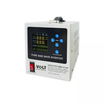 VOLT POLSKA SINUSPRO 850E PLUS 2/230V (500/850W) Invertors Lādētājs UPS AGM, GEL, LiFePO4 akumulatoriem
