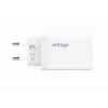 Voltage GaN 67W sienas lādētājs, 2x USB-C un 1x USB-A, PD 3.0, QC 3.0, PPS, ES spraudnis, balts