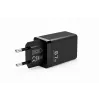 Voltage GaN lādētājs 67W sienas lādētājs, PD 3.0 / QC 3.0, 2x USB-C un 1x USB-A, ES spraudnis, melns