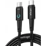 VOLTAGE PowerAngle USB-C uz USB-C 100W PD kabelis 1m melns
