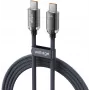 VOLTAGE PureCrystal 100W USB-C uz USB-C PD kabelis 1m melns