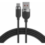 VOLTAGE VEKS66AC100BK USB-A uz USB-C silikona 66W PD kabelis 100cm melns