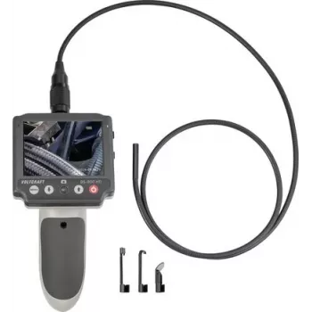 VOLTCRAFT BS-800 HD endoskopijas kamera ar 5,5 mm zondi, 1 m daļēji stingru kabeli, 3,5 inch TFT LCD, 720p HD, IP67 ūdensizturīga, 6 regulējami LED, MicroSD ieraksts