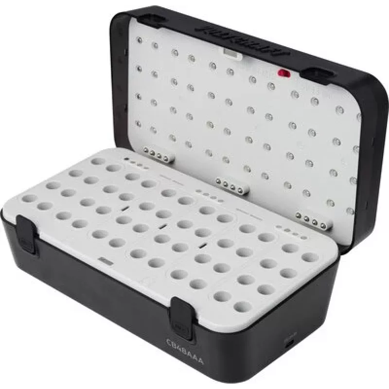 VOLTCRAFT CB48AAA apaļo elementu lādētājs NiMH un Li-Ion AAA mikro baterijām, 4 ligzdas, USB-C, LCD displejs, melns VC-17143355