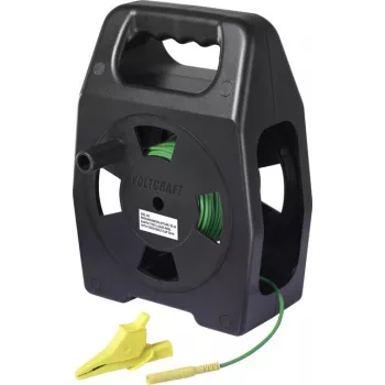 VOLTCRAFT EML-30 Zemējuma mērījumu vads 30 m zaļš uz spoles CAT III 1000 V plastmasas šķiedra augstai stiepes izturībai (VC-17312660)