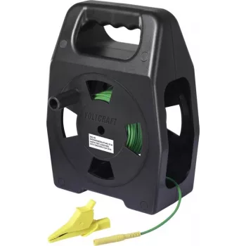 VOLTCRAFT EML-50 Zemējuma mērījumu vads 50 m zaļš uz spoles CAT III 1000 V plastmasas šķiedra augstai stiepes izturībai (VC-17312695)